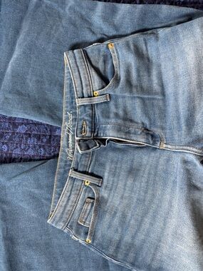 Universal Thread Light Blue Denim Jeans with Gold Stitching